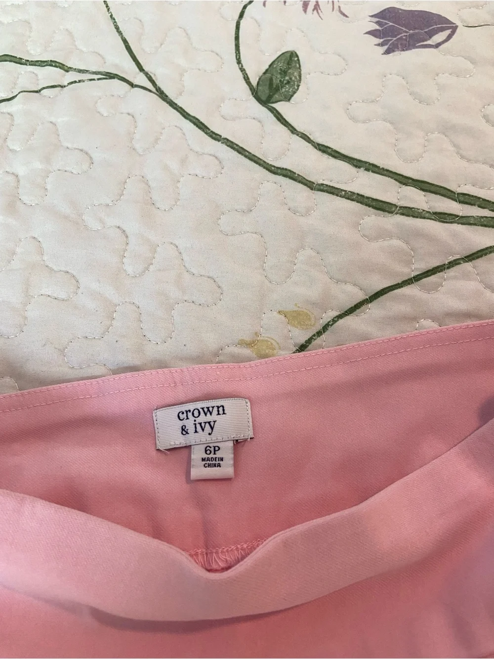 Pink Stretch Knit Pants